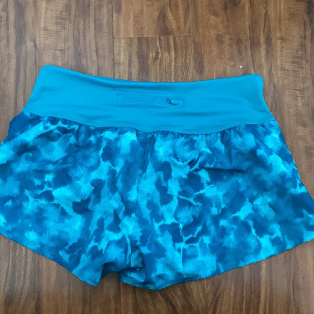 Nike Women's Athletic Shorts Size L Turquoise Blue Pull On Polyester BlendNike - Picture 3 of 5